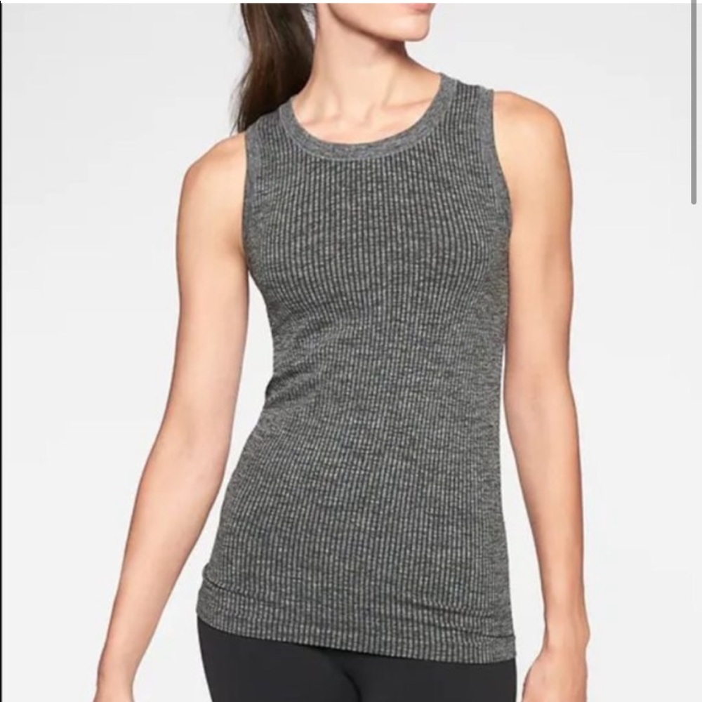 Athleta Renew Ribbed Muscle Tank // Grey // Size Small